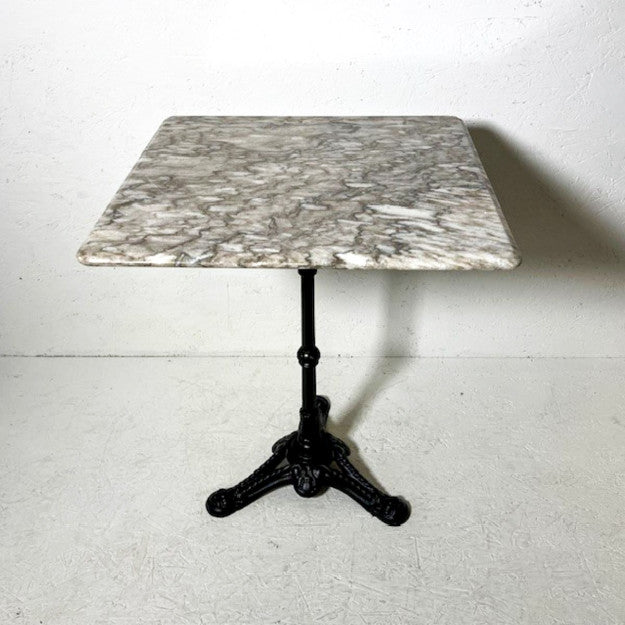 TABLE BISTROT SQUARE MARBRE BEIGE